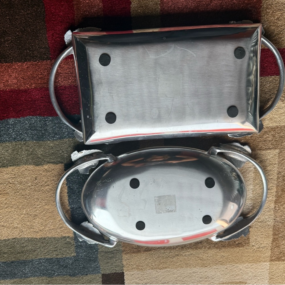 Silver Serving Trays with Handles